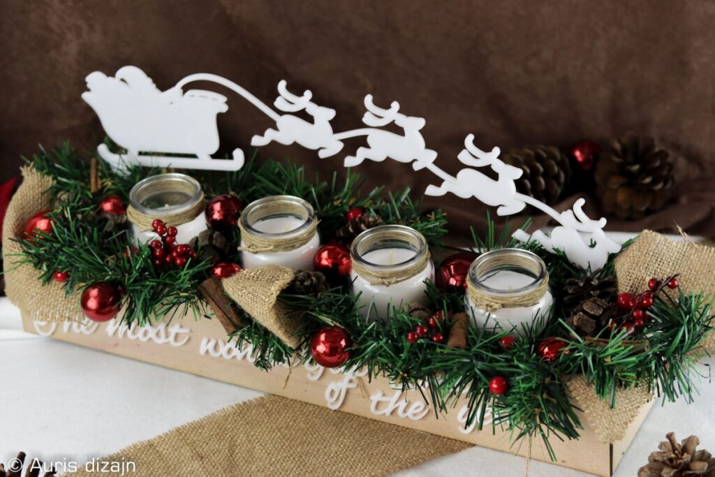 adventski vjenčići advent box advent vjenac za stol zlatni personalizirani s imenom 2